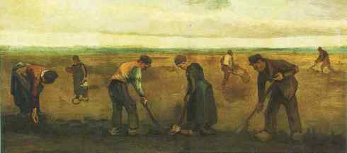 Farmers Planting Potatoes Van Gogh