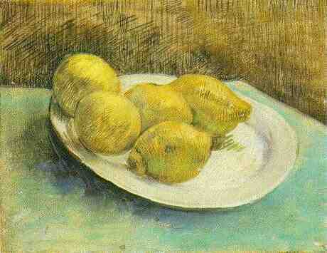 Still Life with Lemons on a Plate Van Gogh