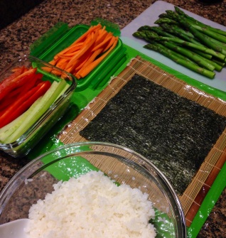 ingredients for sushi