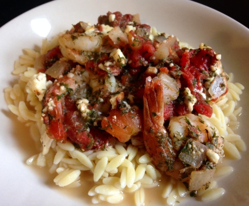 Shrimp with Tomato and Feta